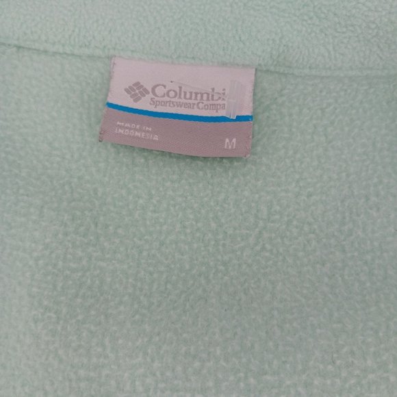 COLUMBIA JACKET WOMEN MEDIUM GREEN FLEECE FULL ZIP LONG SLEEVE SWEATSHIRT OUTDOO - Picture 3 of 15